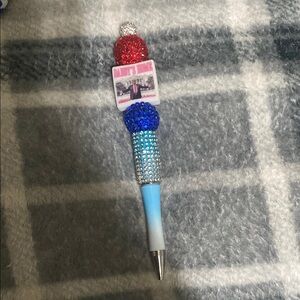 Donald Trump Blinged Out Pen with Red, Blue, and Silver Crystals